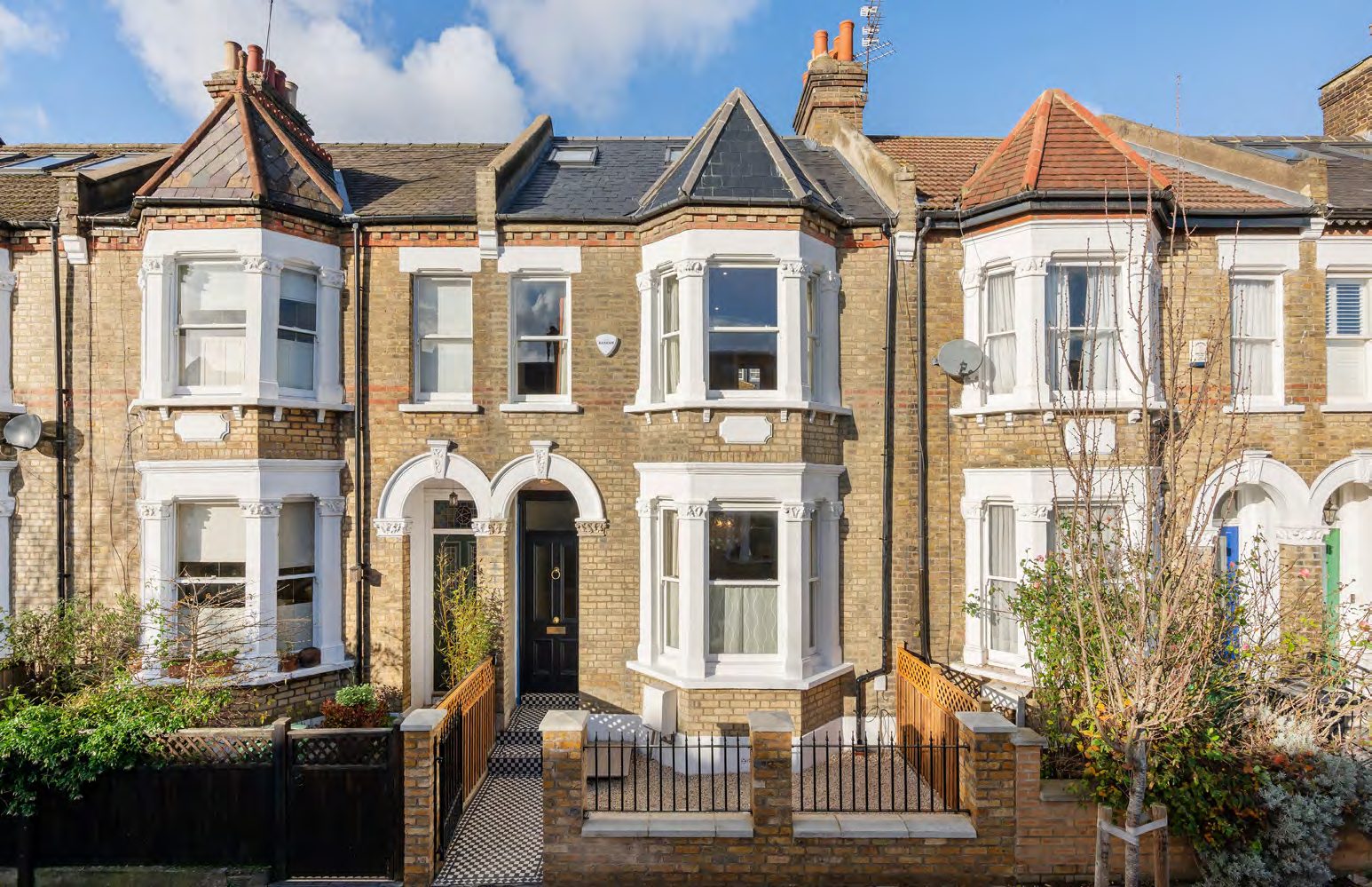 Achilles Road, front elevation of the Victorian terraced house