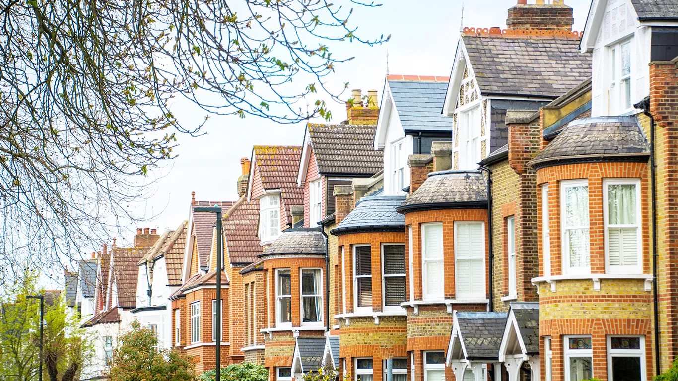 Victorian villas on a London street